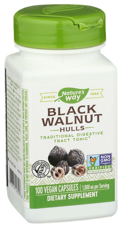 Nature's Way, Dietary Supplement Black Walnut Hulls, 1 Each, 100 Cap