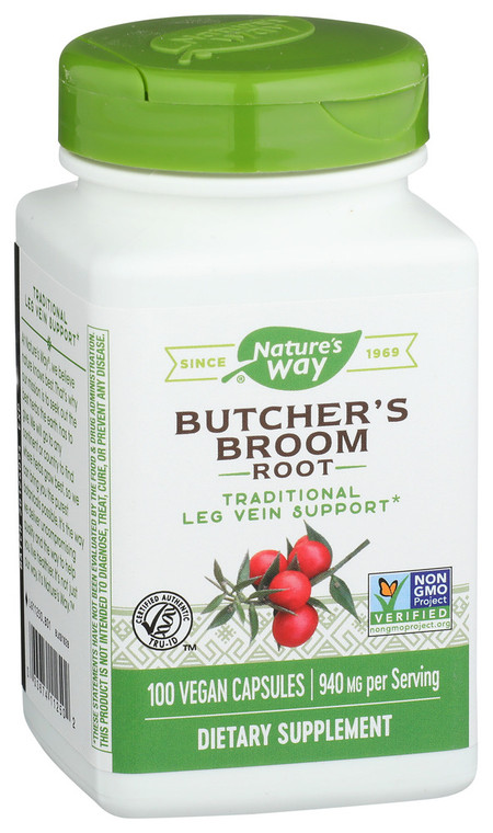 Nature's Way, Dietary Supplement Butcher's Broom, 1 Each, 100 Cap