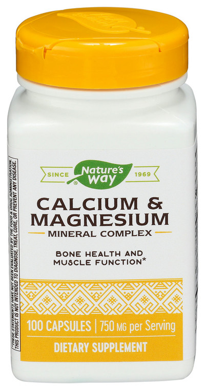 Nature's Way, Calcium And Magnesium, 1 Each, 100 Cap