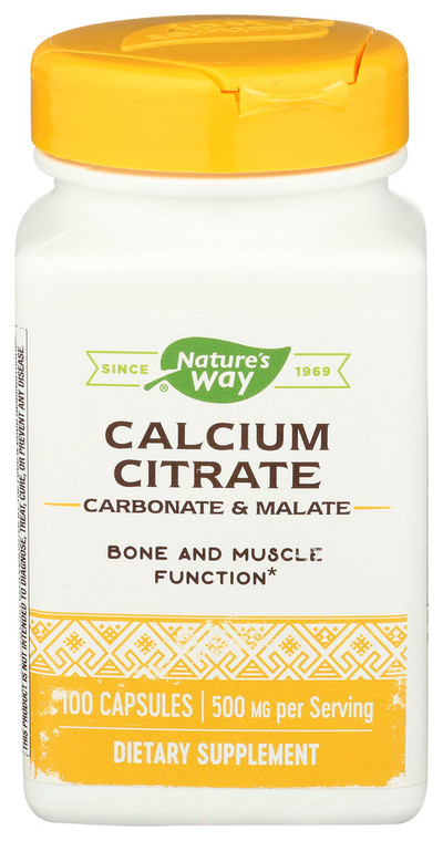 Nature's Way, Calcium Citrate 500mg, 1 Each, 100 Cap