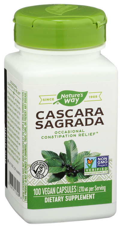 Nature's Way, Dietary Supplement Cascara Sagrada Bark, 1 Each, 100 Cap