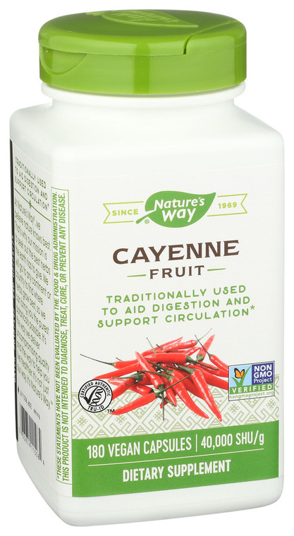 Nature's Way, Dietary Supplement Cayenne Pepper, 1 Each, 180 Cap