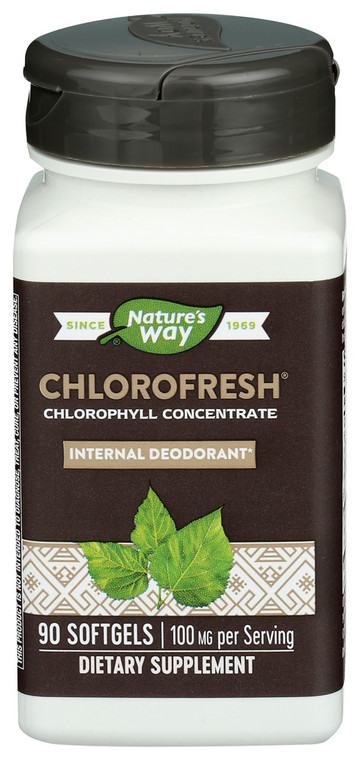 Nature's Way, Chlorofresh Chlorophyll Concentrate Softgels, 1 Each, 90 Cap