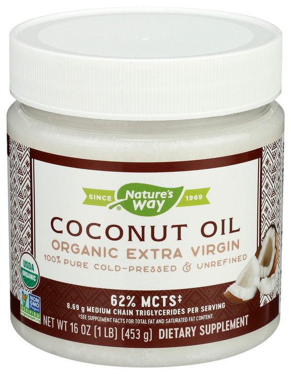 Nature's Way, Organic Extra Virgin Coconut Oil, 1 Each, 16 Oz
