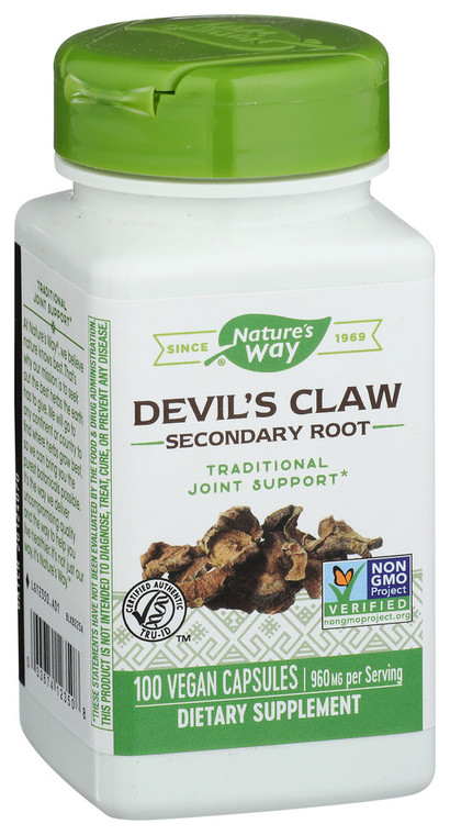 Nature's Way, Dietary Supplement Devil's Claw Root, 1 Each, 100 Cap