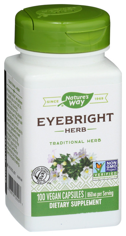 Nature's Way, Dietary Supplement Eyebright Herb, 1 Each, 100 Cap