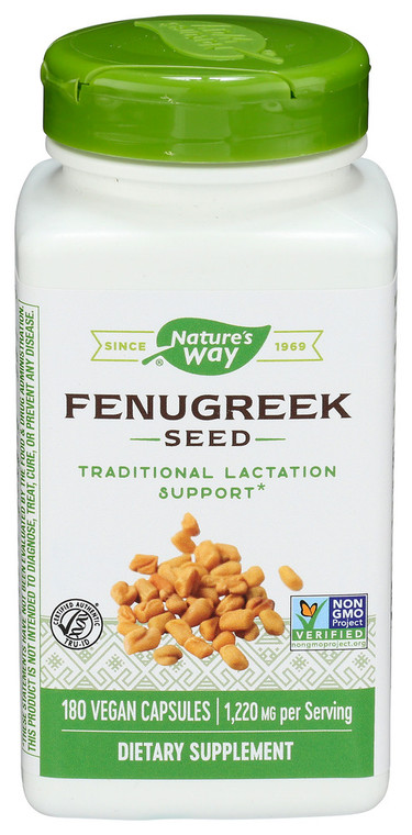 Nature's Way, Fenugreek Seed 1220mg, 1 Each, 180 Cap