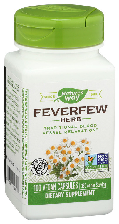Nature's Way, Dietary Supplement Feverfew, 1 Each, 100 Cap