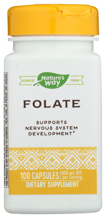 Nature's Way, Folate 800 Mcg Dfe, 1 Each, 100 Cap