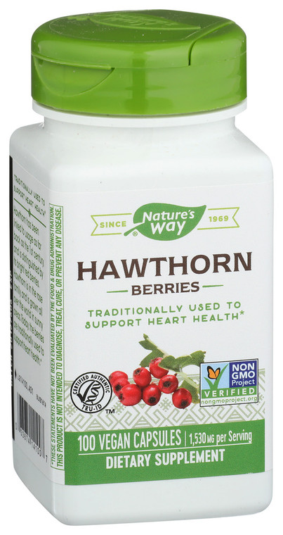 Nature's Way, Dietary Supplement Hawthorn Berries, 1 Each, 100 Cap