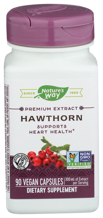Nature's Way, Hawthorn Premium Extract 300mg, 1 Each, 90 Cap