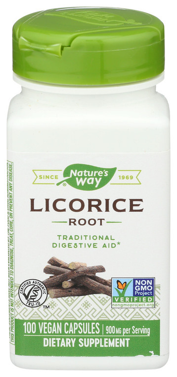 Nature's Way, Licorice Root Immune Vegetarian Capsules, 1 Each, 100 Cap