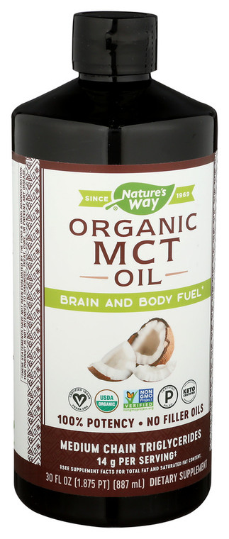 Nature's Way, Dietary Supplement 100% Mct Oil Coconut, 1 Each, 30 Oz