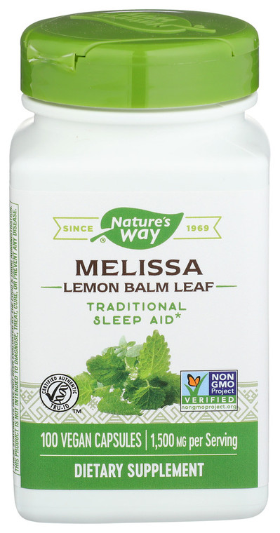 Nature's Way, Melissa Lemon Balm Leaf, 1 Each, 100 Cap