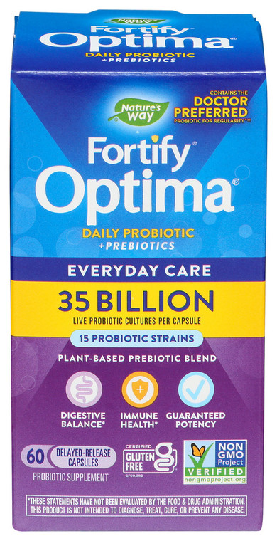 Nature's Way, Fortify Optima Everyday Care Probiotic, 1 Each, 60 Vcap