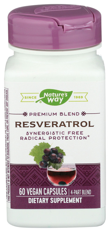 Nature's Way, Resveratrol Capsules, 1 Each, 60 Vcap