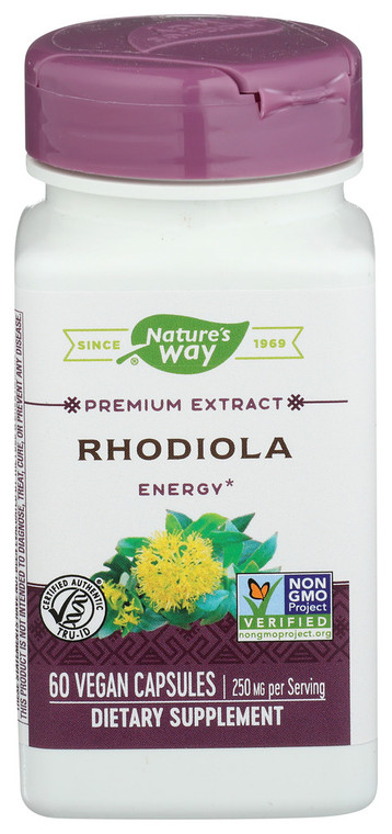 Nature's Way, Capsules Energy Premium Extract Rhodiola, 1 Each, 60 Vcap