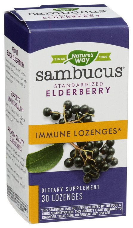 Nature's Way, Sambucus Immune Standardized Elderberry Lozenges, 1 Each, 30 Ct