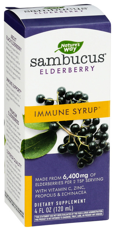 Nature's Way, Dietary Supplement Sambucus Immune Syrup Elderberry, 1 Each, 4 Oz