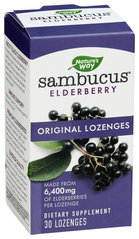Nature's Way, Original Sambucus Elderberry Lozenges, 1 Each, 30 Ct