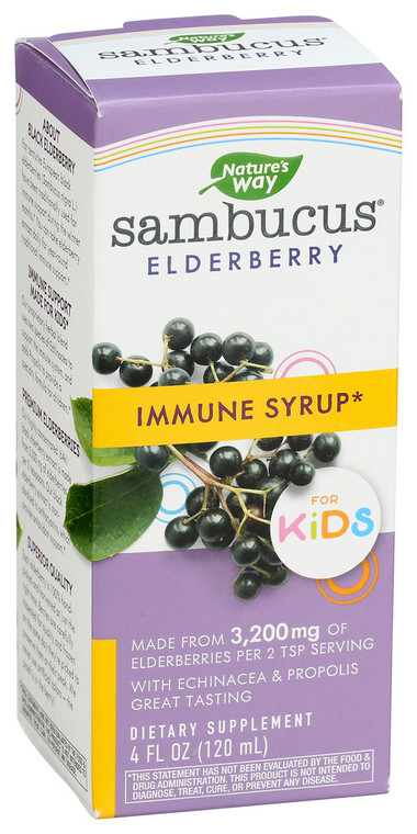 Nature's Way, Dietary Supplement Sambucus Syrup For Kids, 1 Each, 4 Oz