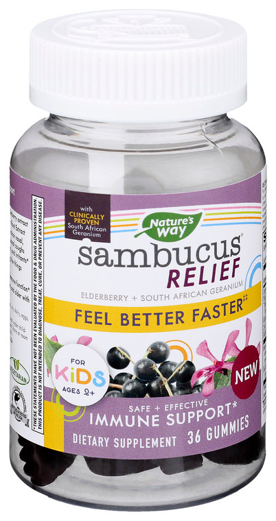 Nature's Way, Sambucus Relief Kids Gummies, 1 Each, 36 Ct