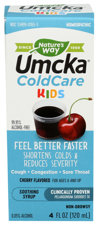 Nature's Way, Umcka Coldcare Kids Non Drowsy Cherry Flavored Syrup, 1 Each, 4 Oz