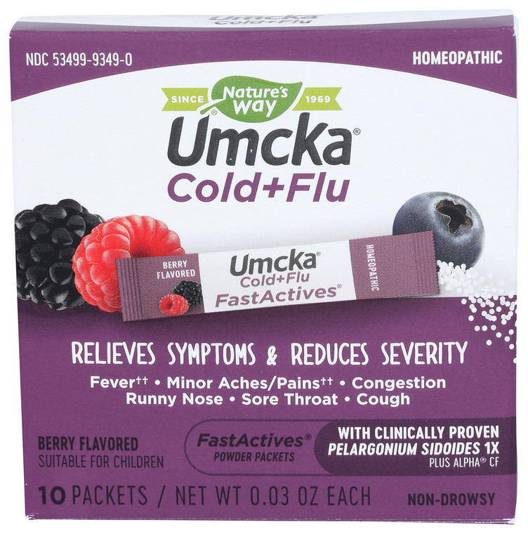 Nature's Way, Umcka Fast Actives Cold Relief Powder Berry, 1 Each, 10 Pkt