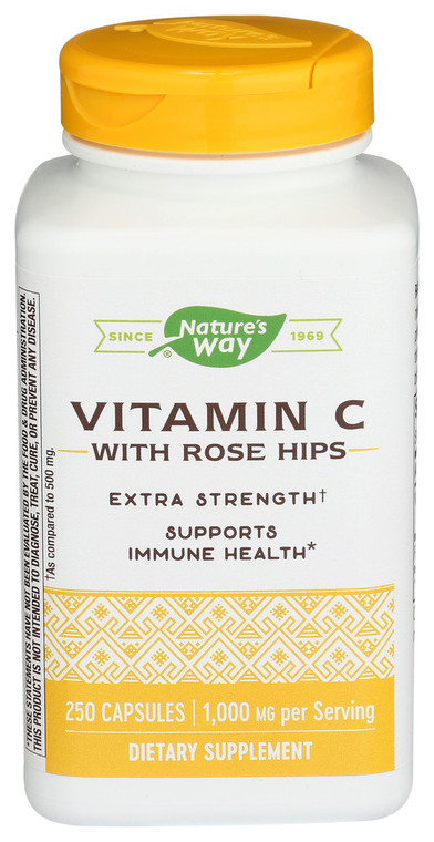 Nature's Way, Vitamin C With Rose Hips 1000mg, 1 Each, 250 Cap