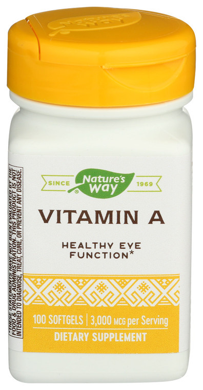Nature's Way, Vitamin A 3000 Mcg, 1 Each, 100 Sgel