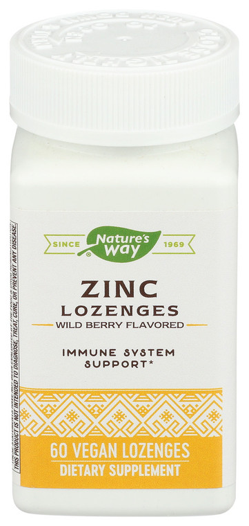 Nature's Way, Zinc Lozenges Wild Berry Flavor, 1 Each, 60 Loz