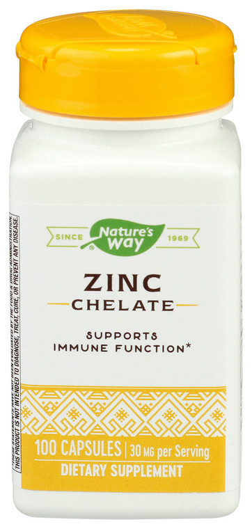 Nature's Way, Zinc Chelate, 100 Capsules, 1 Each, 100 Cap