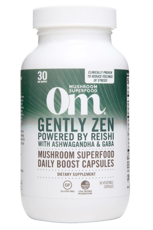 Om Mushrooms, Gently Zen Mushroom Superfood Daily Boost Capsules, 1 Each, 90 Ct