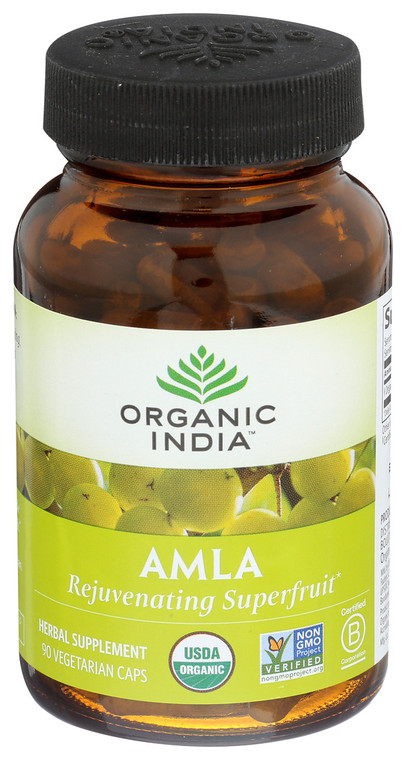 Organic India, Organic Amla Rejuvenating Superfruit Herbal Supplement, 1 Each, 90 Vcap