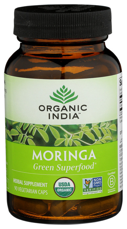Organic India, Moringa Green Superfood Herbal Supplement, 1 Each, 90 Vcap