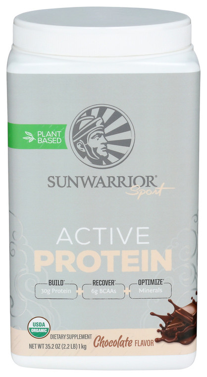 Sun Warrior, Active Protein Chocolate, Case Of 1, 2.2 Lb