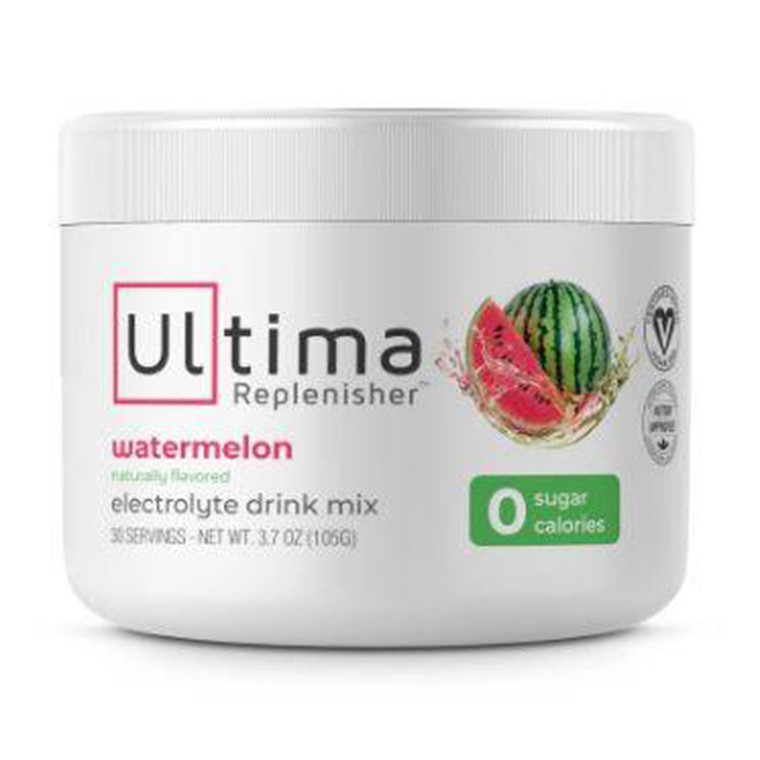 Ultima Replenisher, Hydrating Electrolyte Drink Mix Watermelon Canister, 1 Each, 3.7 Oz