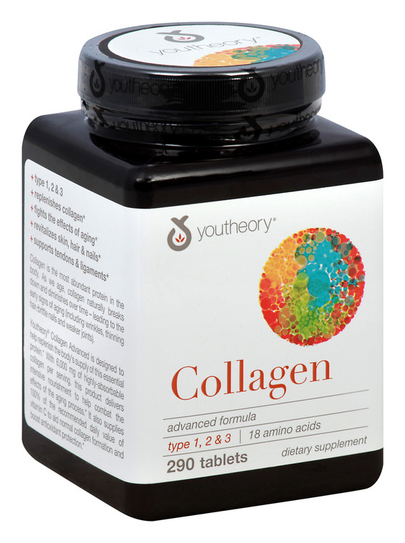 Youtheory, Collagen Advanced Type 1 2 And 3, 1 Each, 290 Tab