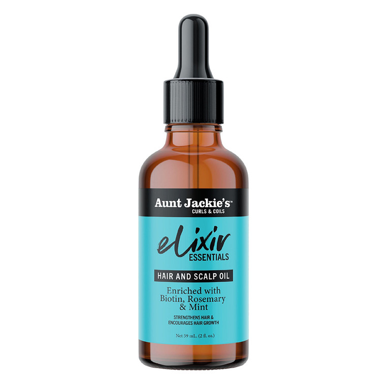 Aunt Jackie's Biotin, Rosemary & Mint Elixir Hair & Scalp Oil With Biotin, Rosemary & Mint, 2 Oz