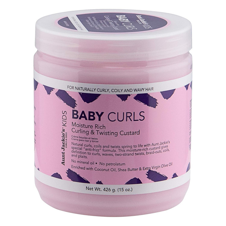 Aunt Jackie's Baby Girl Curls Moisture Rich Curling & Twisting Custard, 15 Oz