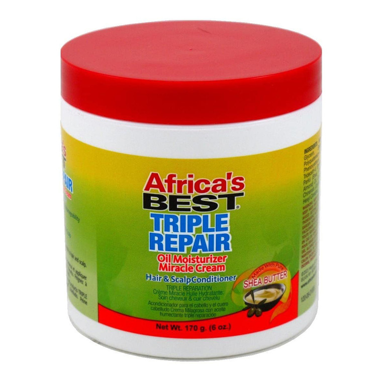 Africa's Best Triple Repair Hair & Scalp Moisturizer, Strengthens & Protects, 6 Oz