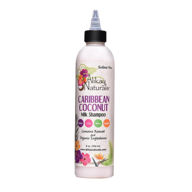 Alikay Naturals Caribbean Coconut Milk Shampoo, Moisturizing & Strengthening, 8 Oz