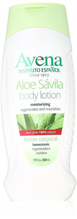 Avena Instituto Espanol Aloe Savila Body Lotion, Moisturizing & Skin Nourishment, 17 Oz