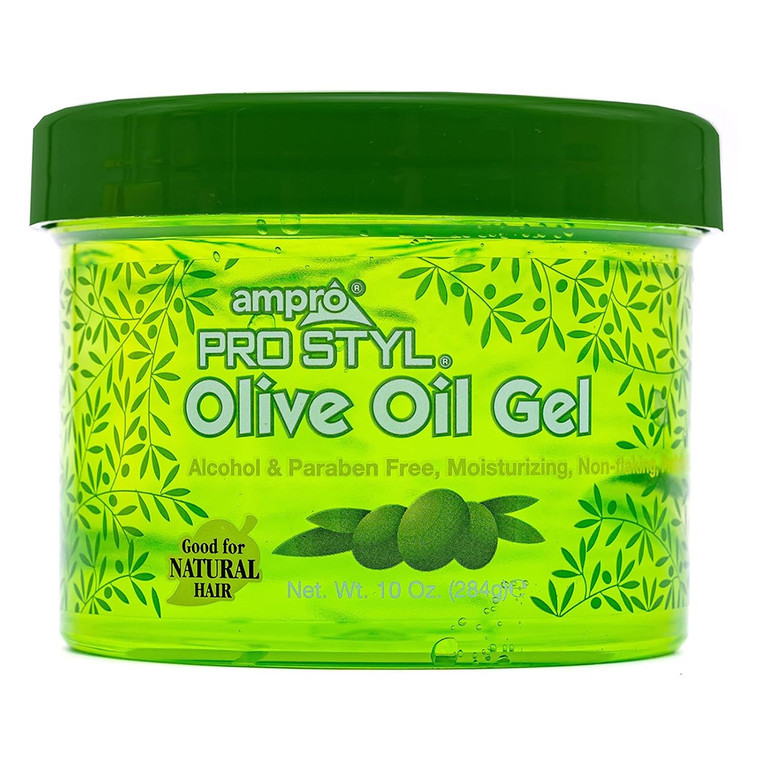Ampro Pro Styl Olive Oil Hair Gel, Moisturizing & Flexible Hold, 10 Oz