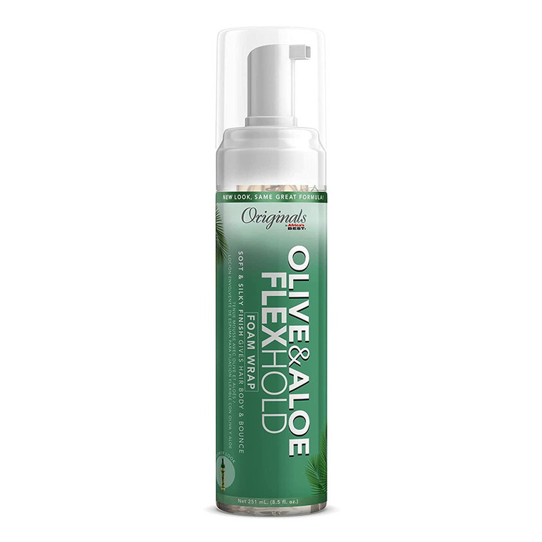 Africa's Best Olive Oil, Flexible Hold Foam Wrap Lotion, Lightweight And Long Lasting, 8.5 Oz