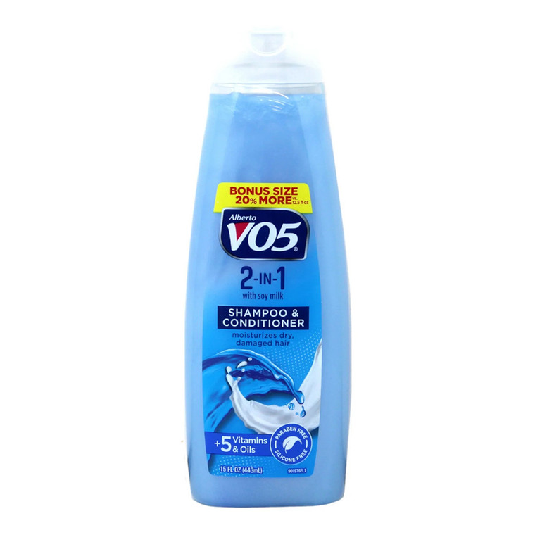 Alberto VO5 2-in-1 Moisturizing Shampoo Plus Conditioner, Dual Benefit Care, 15 oz