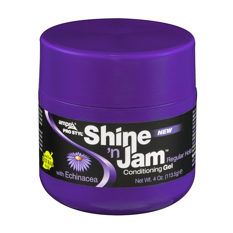 Ampro Pro Styl Shine ??ªN Jam Conditioning Gel, Regular Hold, Non-Flaking Formula, 4 oz