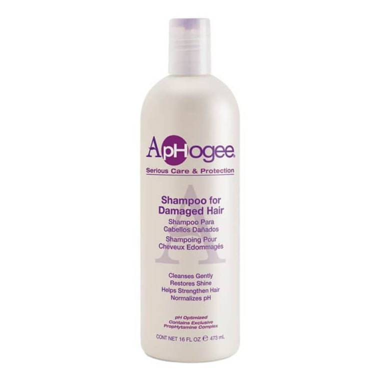 Aphogee Shampoo for Damaged Hair, pH Optimized Repair Formula, 16 oz