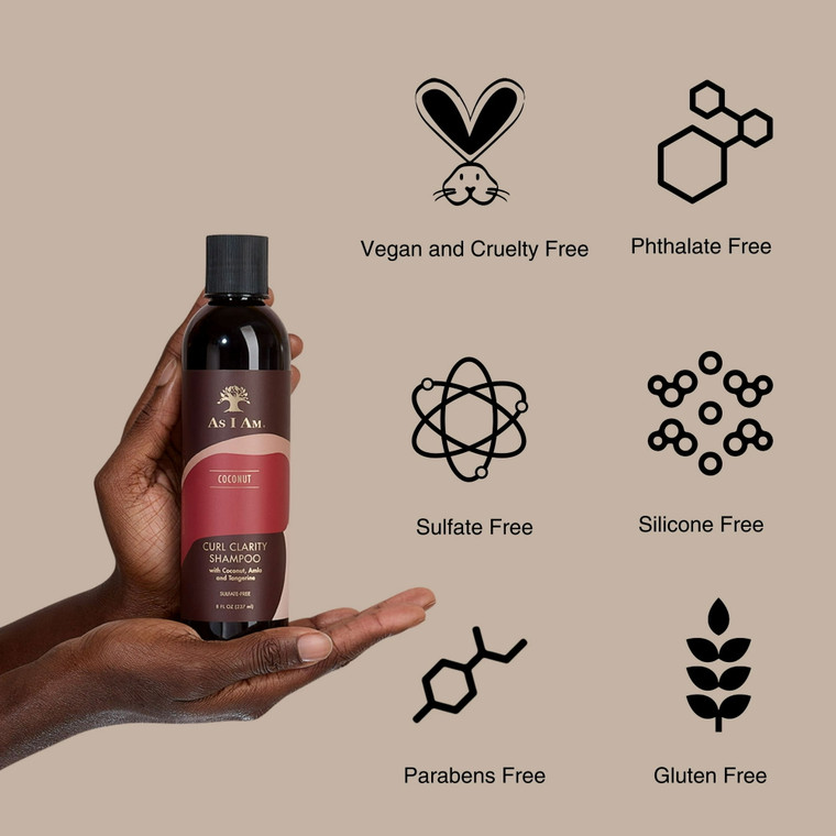 As I Am Curly Clarity Hair Shampoo, Sulfate-Free Gentle Cleansing, 8 oz