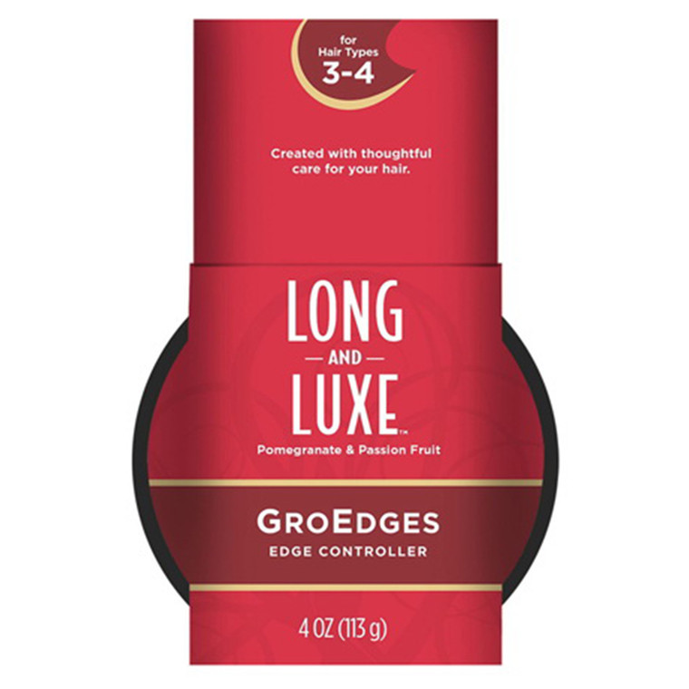 As I Am Long and Luxe GroEdges Edge Controller Hair Gel, Strong Hold & Definition, 4 oz
